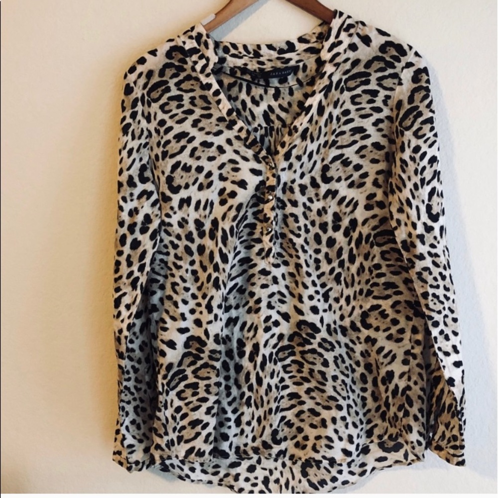 Zara Cheetah print top. Size small